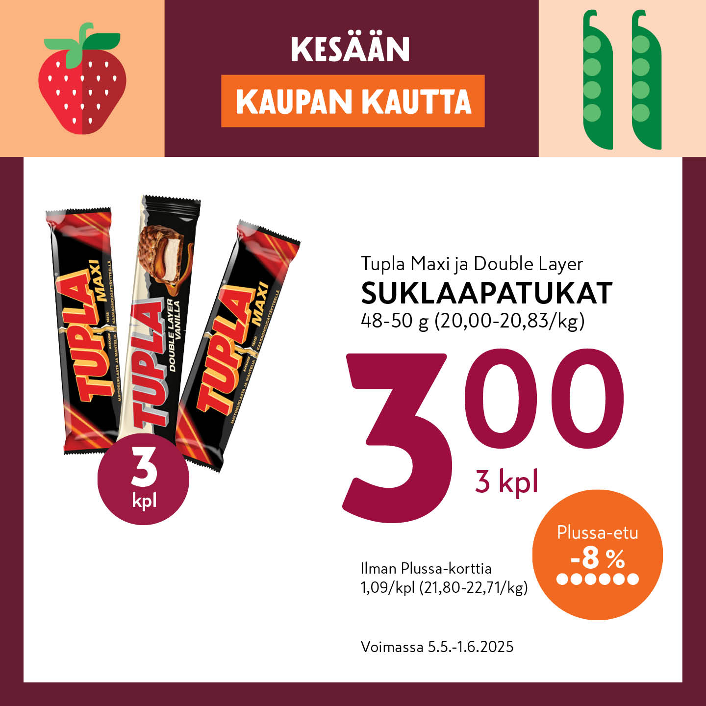 K-market tarjouslehti  - 05.05.2025 - 01.06.2025.
