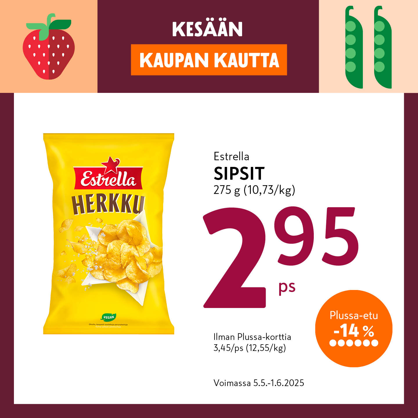 K-market tarjouslehti  - 05.05.2025 - 01.06.2025.