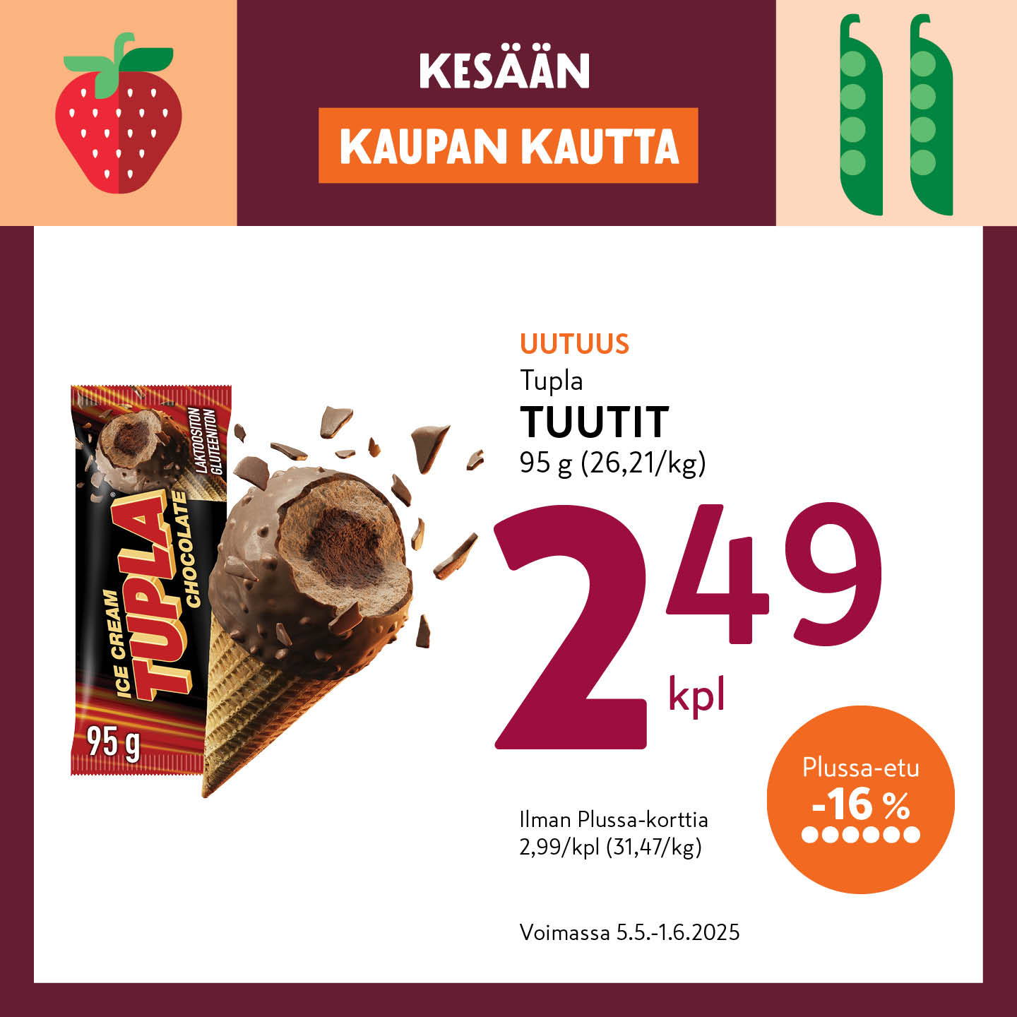 K-market tarjouslehti  - 05.05.2025 - 01.06.2025.