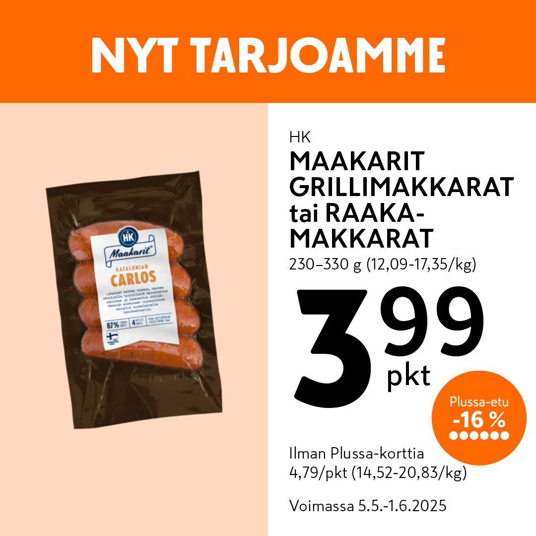 K-market tarjouslehti  - 05.05.2025 - 01.06.2025.