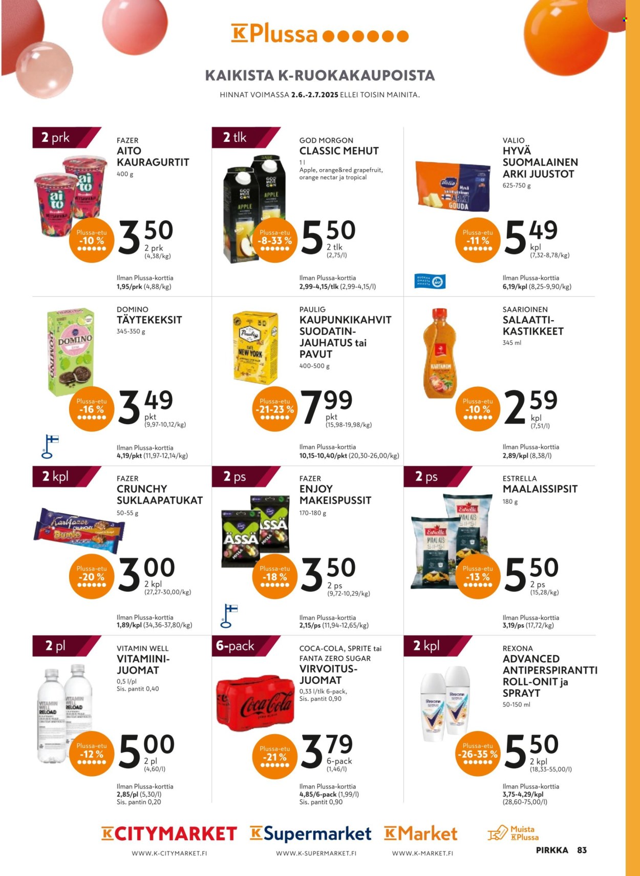 K-market tarjouslehti  - 11.06.2025 - 26.08.2025. Sivu 83