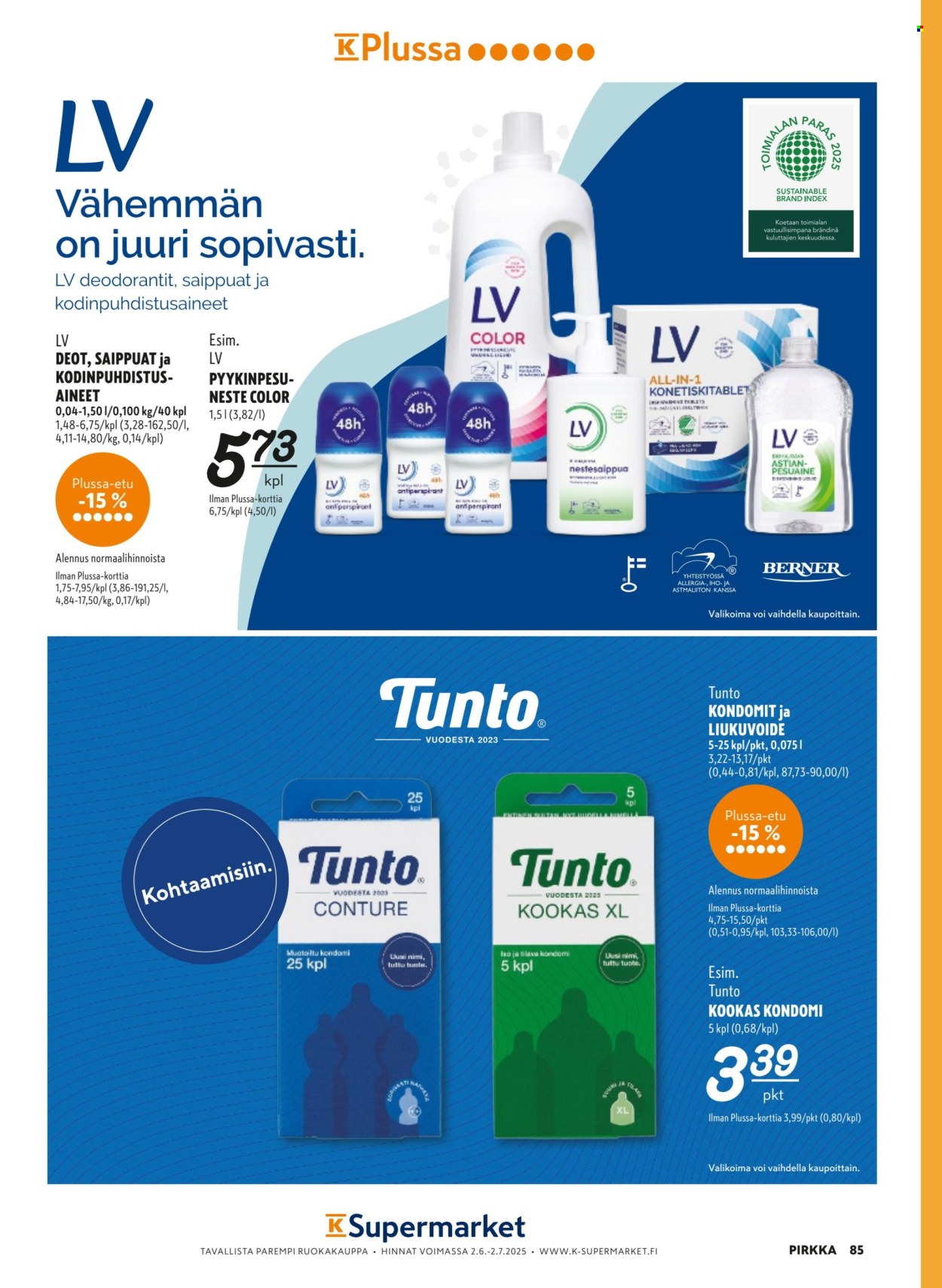 K-market tarjouslehti  - 11.06.2025 - 26.08.2025. Sivu 85