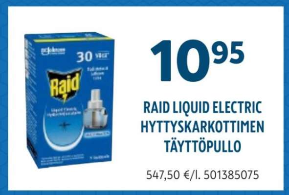 RAID LIQUID ELECTRIC HYTTYSCARKOTTIMEN TÄYTTÖPULLO