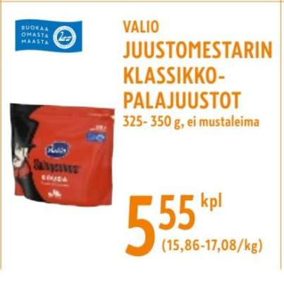 VALIO JUUSTOMESTARIN KLASSIKKO-PALAJUUSTOT
