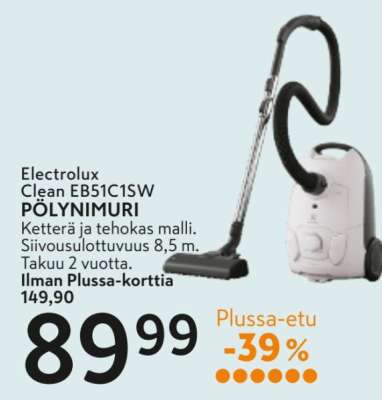 Electrolux Clean EB51C1SW PÖLYNIMURI