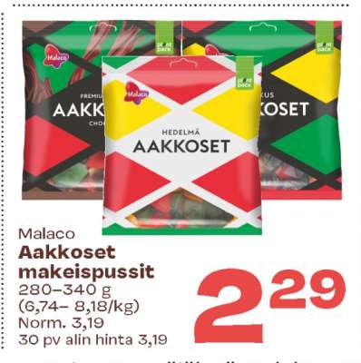 Malaco AAKKOSET MAKEISPUSSIT