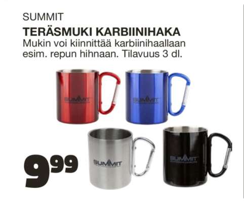 SUMMIT TERÄSMUKI KARBIINIHAKA