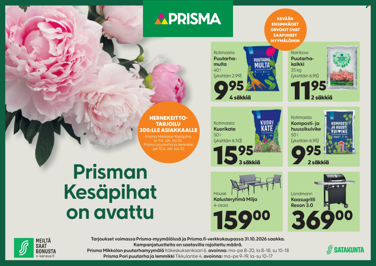 Prisma tarjouslehti  - 08.04.2026 - 31.10.2026. Sivu 1