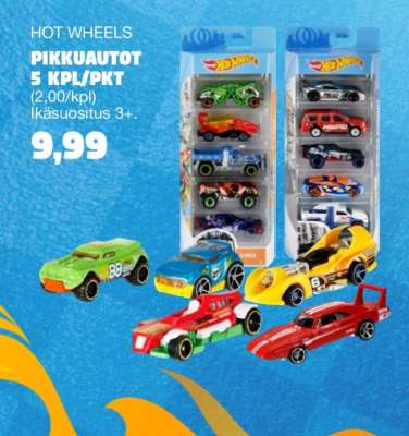 HOT WHEELS PIKKUAUTOT 5 KPL/PKT