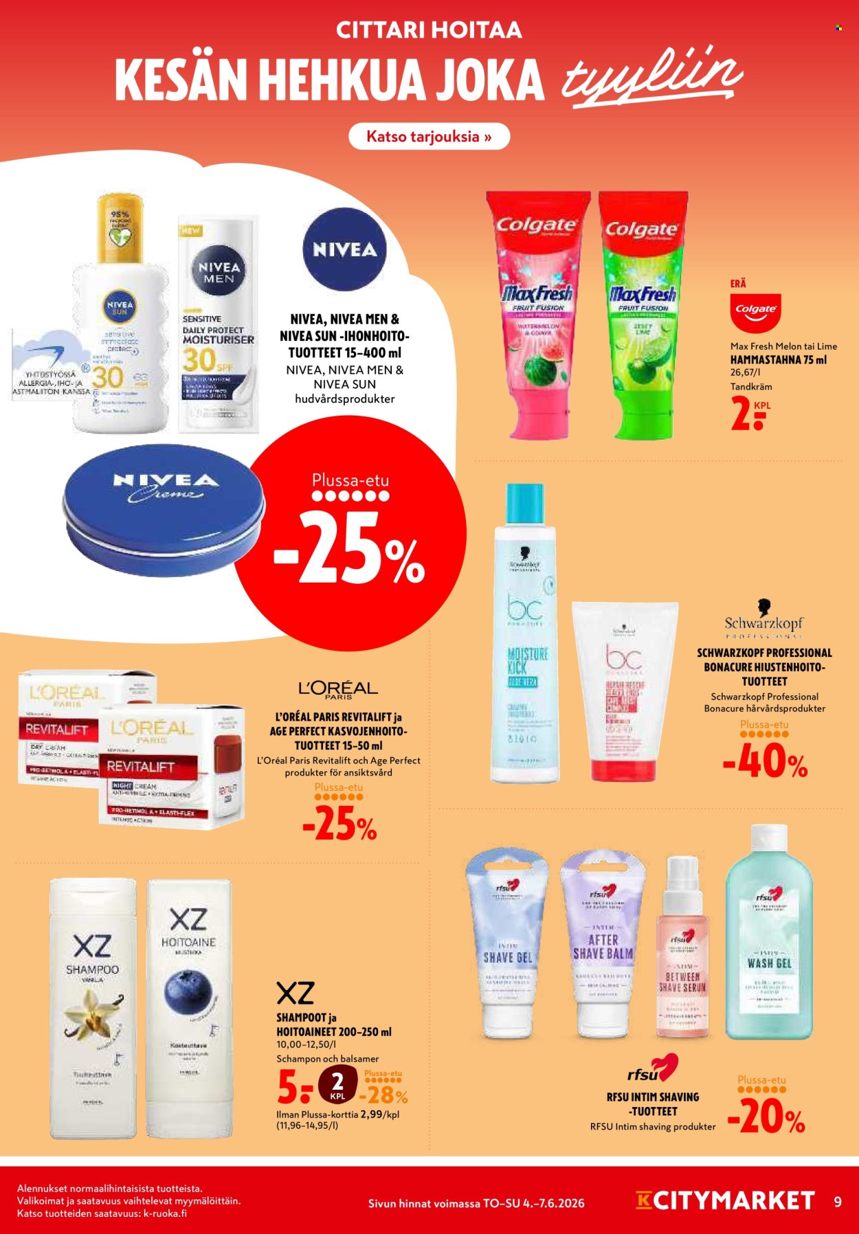 K-citymarket tarjouslehti  - 04.06.2026 - 07.06.2026. Sivu 9