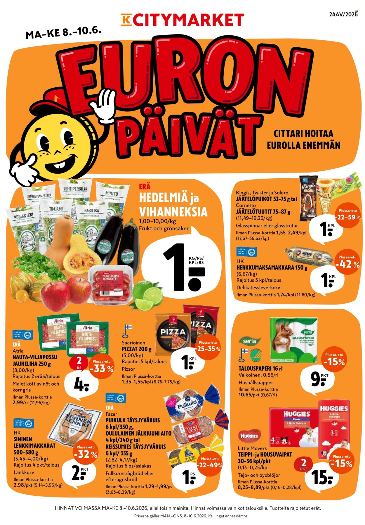 K-citymarket tarjouslehti  - 08.06.2026 - 10.06.2026. Sivu 1