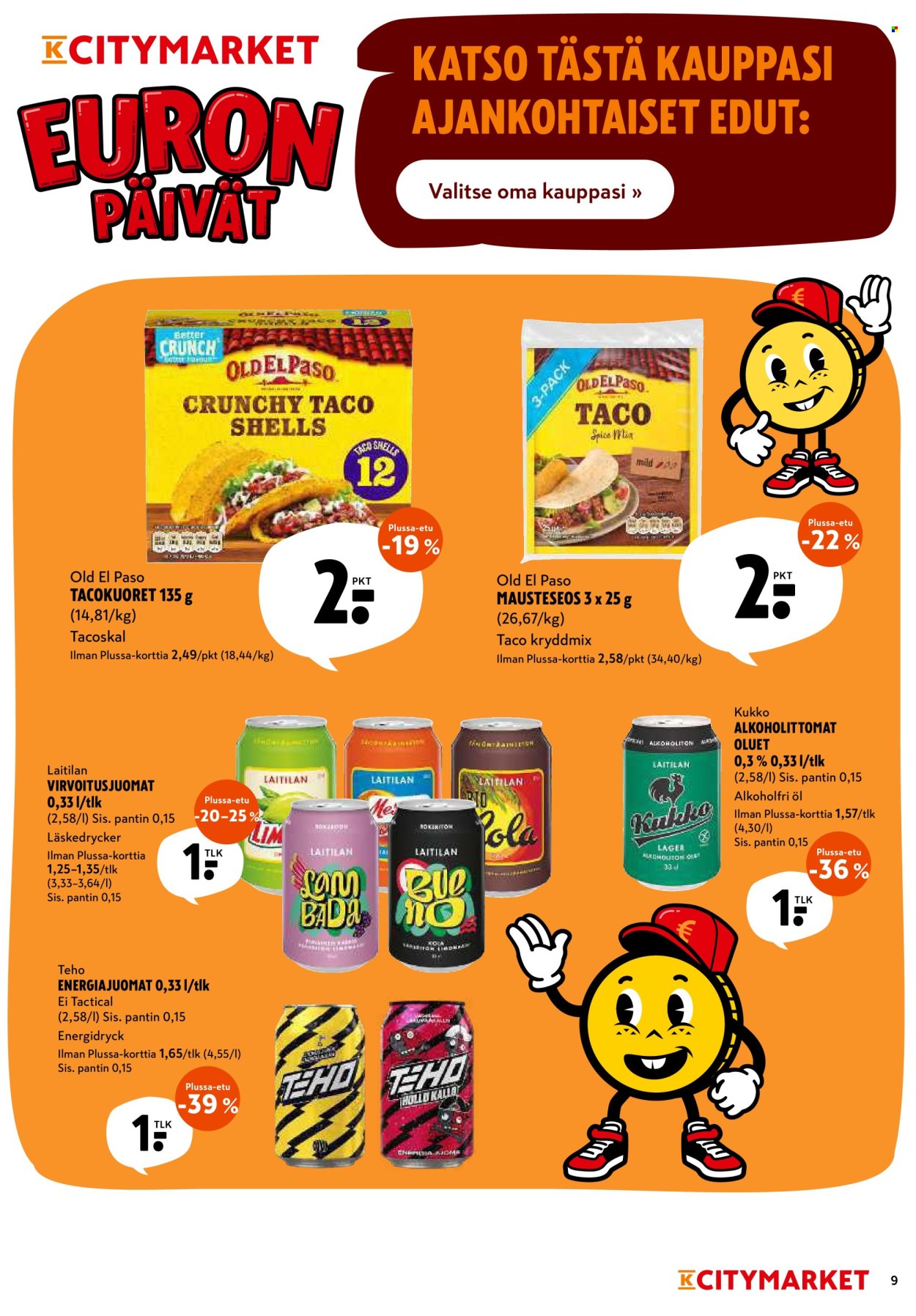 K-citymarket tarjouslehti  - 08.06.2026 - 10.06.2026. Sivu 9