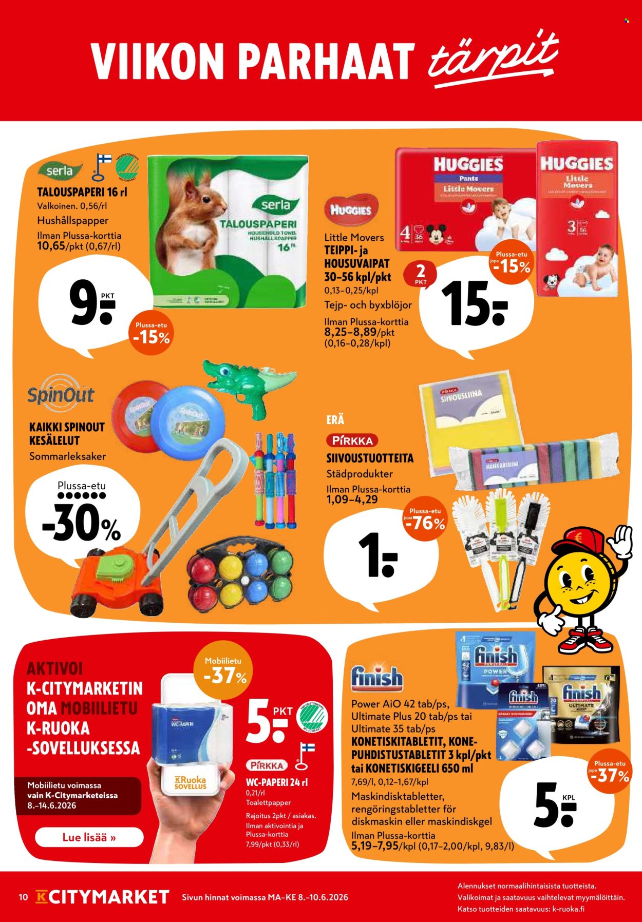 K-citymarket tarjouslehti  - 08.06.2026 - 10.06.2026. Sivu 10