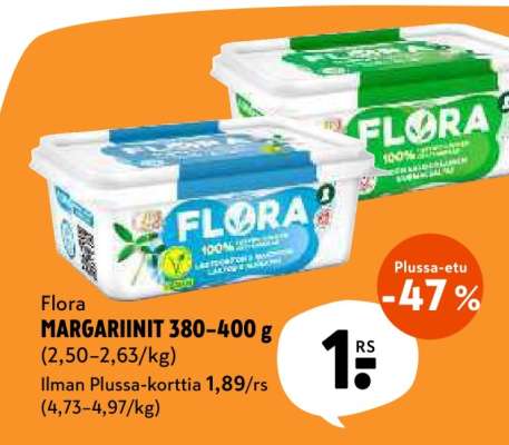 Flora MARGARIINIT 380-400 g