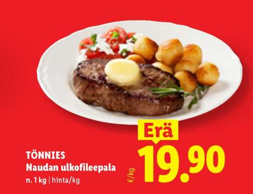 TÖNNIES Naudan ulkofileepala