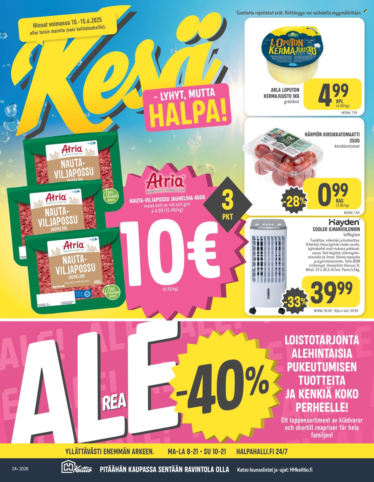 HalpaHalli tarjouslehti  - 10.06.2026 - 15.06.2026. Sivu 1