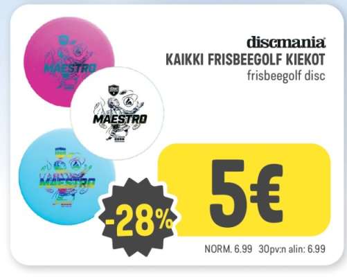 discmania KAIKKI FRISEEGOLF KIEKOT