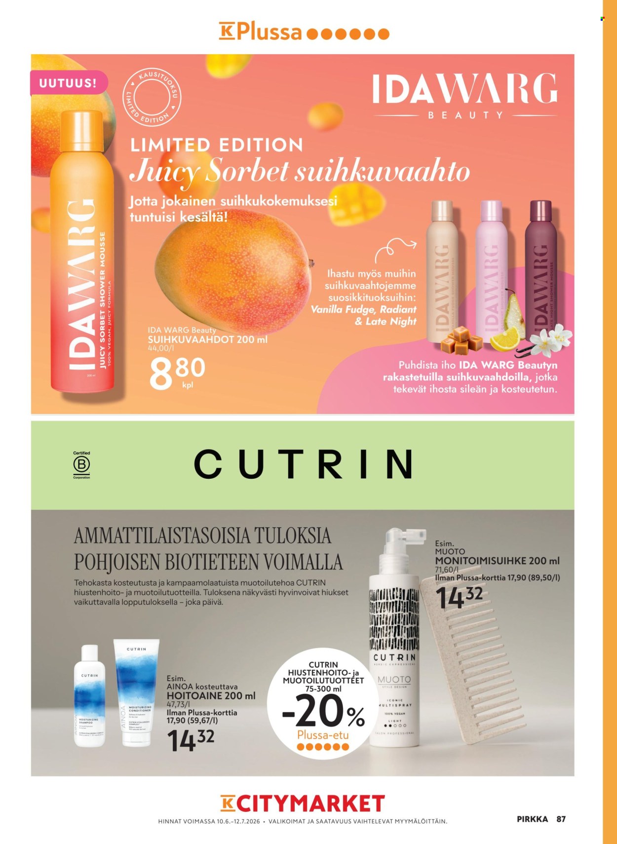 K-market tarjouslehti  - 10.06.2026 - 25.08.2026. Sivu 87