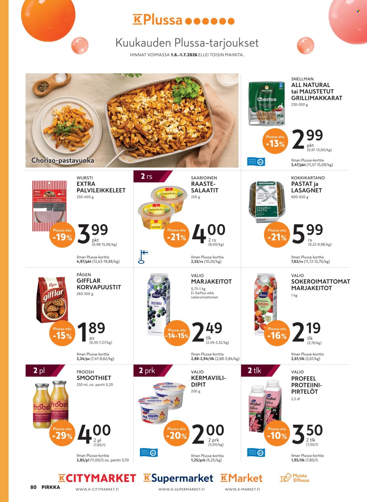 K-citymarket tarjouslehti  - 10.06.2026 - 25.08.2026. Sivu 80
