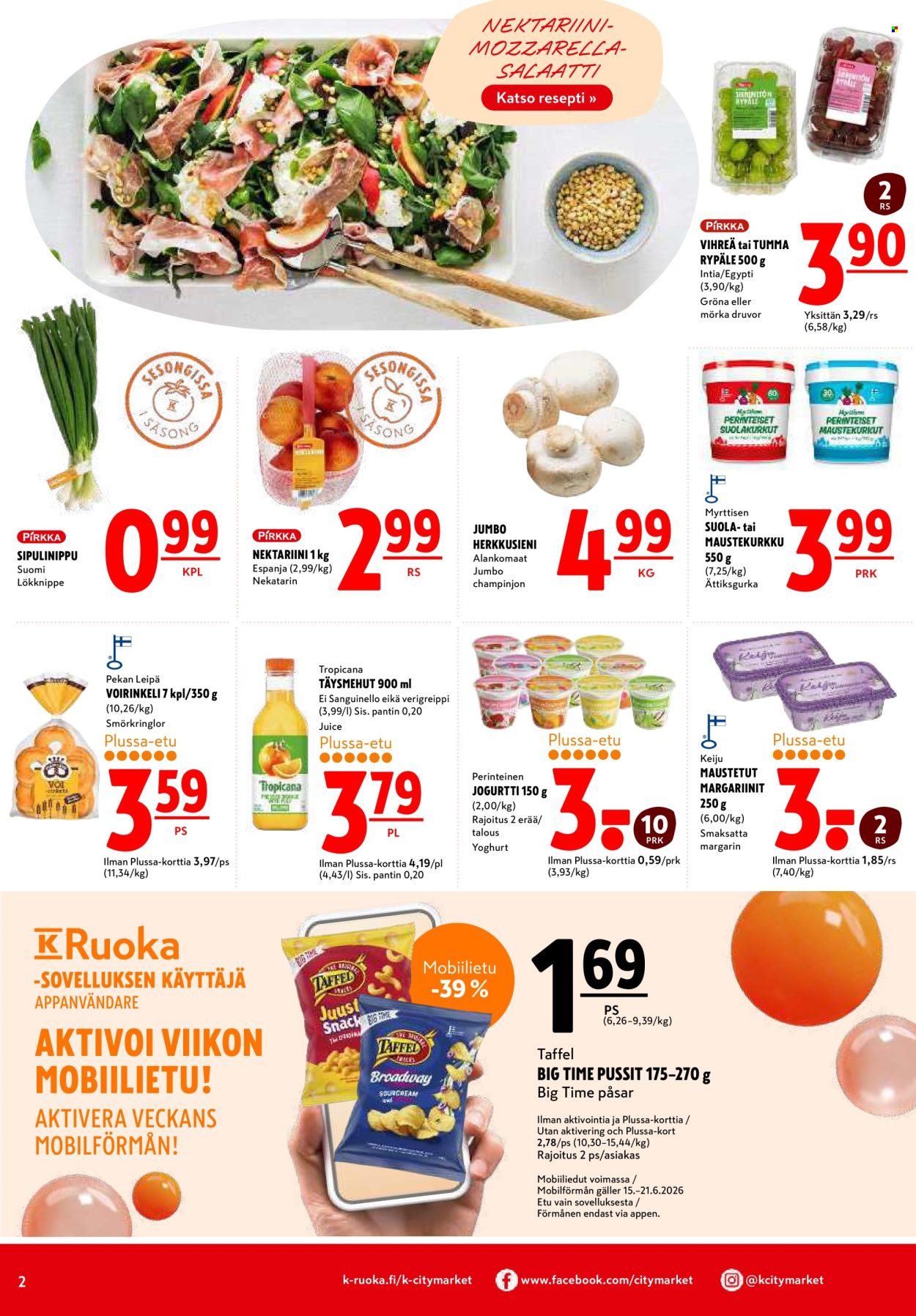 K-citymarket tarjouslehti  - 15.06.2026 - 17.06.2026. Sivu 2