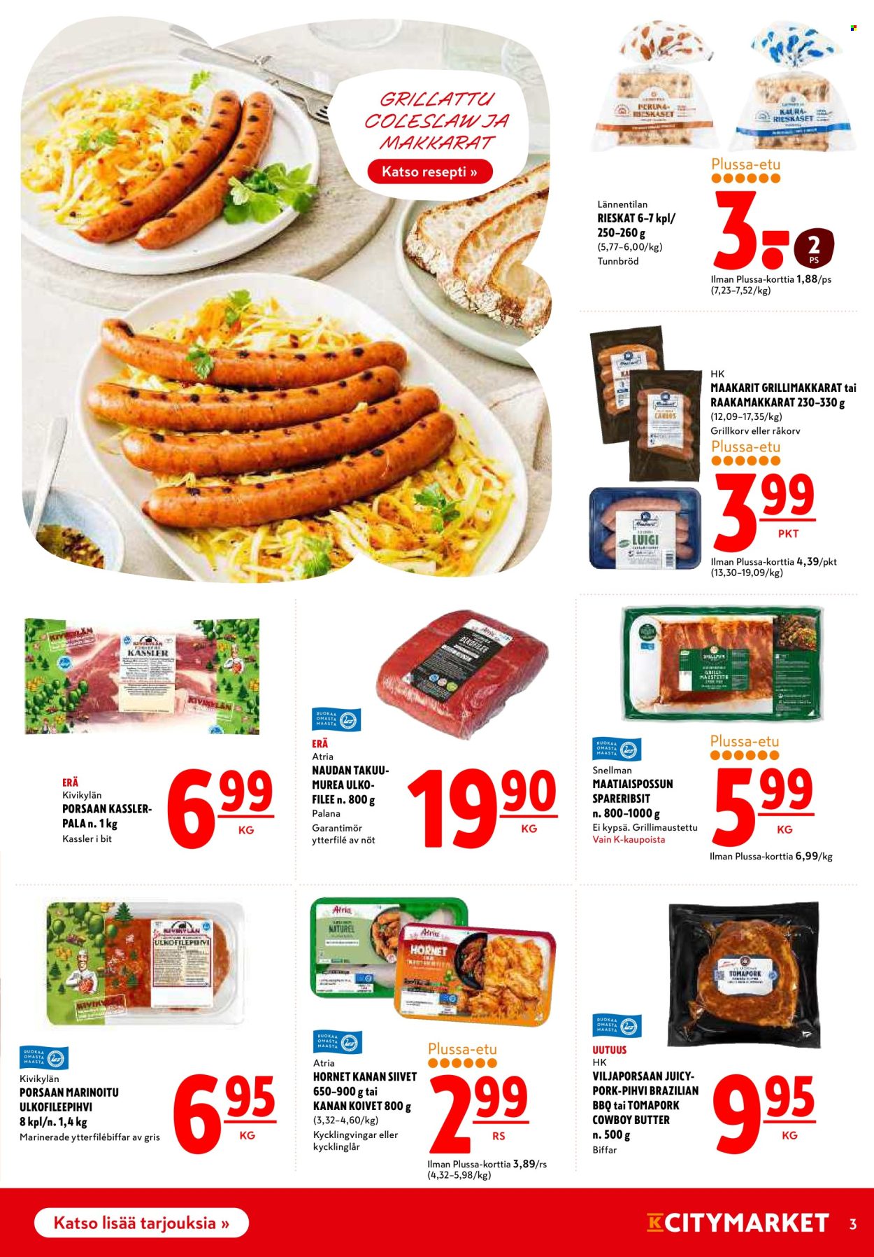 K-citymarket tarjouslehti  - 15.06.2026 - 17.06.2026. Sivu 3
