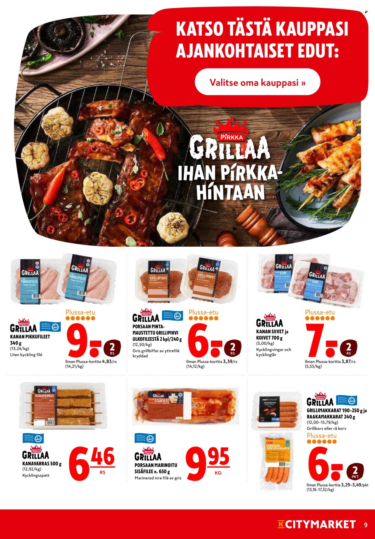 K-citymarket tarjouslehti  - 15.06.2026 - 17.06.2026. Sivu 9