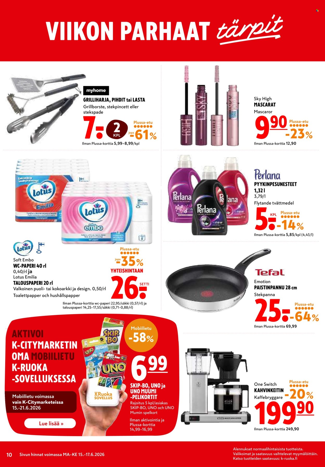 K-citymarket tarjouslehti  - 15.06.2026 - 17.06.2026. Sivu 10