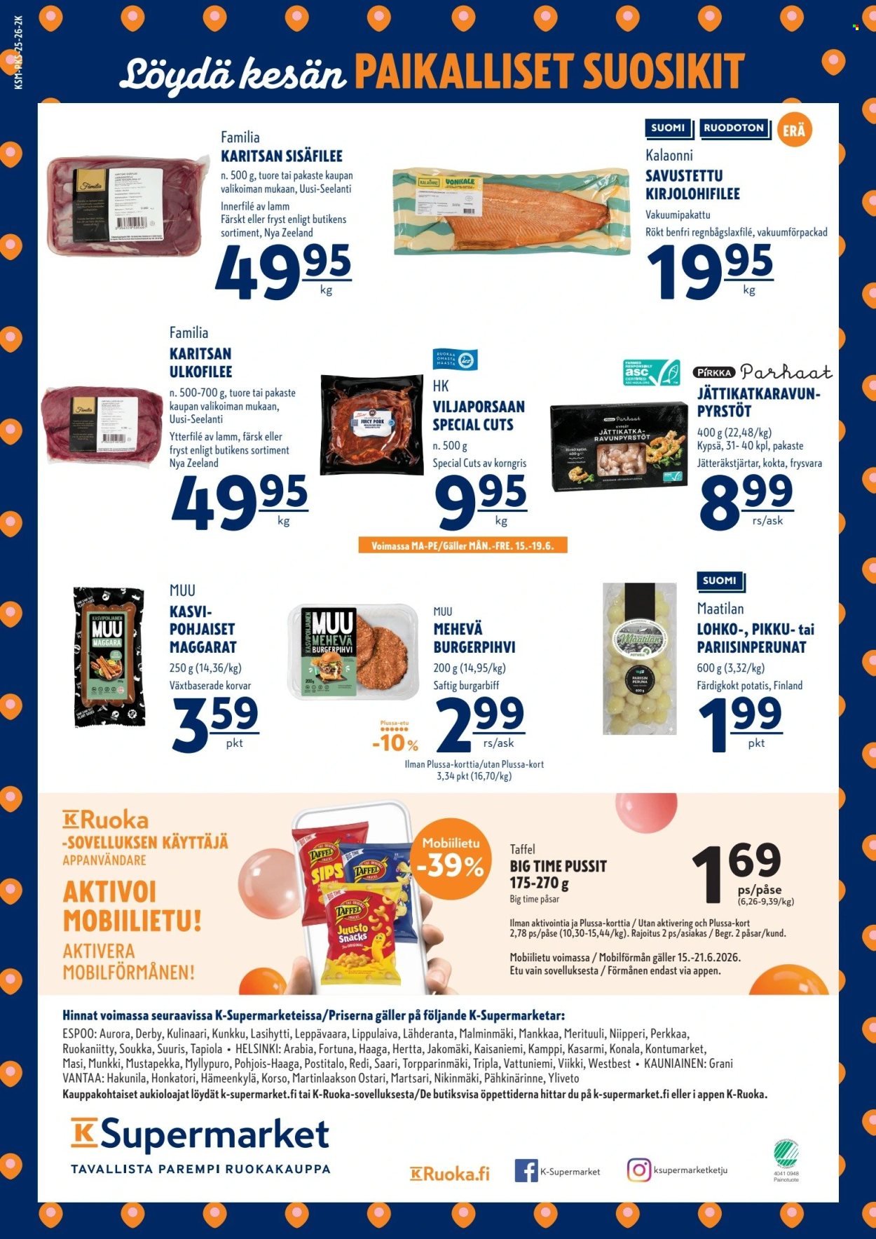 K-Supermarket tarjouslehti  - 15.06.2026 - 17.06.2026. Sivu 4
