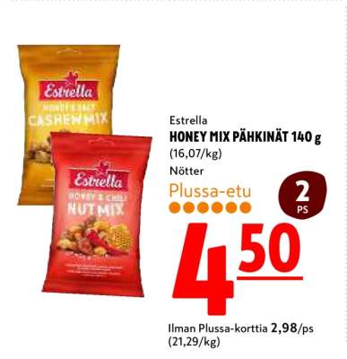 Estrella HONEY MIX PÄHKINÄT 140 g