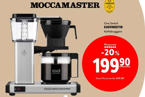 MOCCAMASTER One Switch KAHVINKEITIN