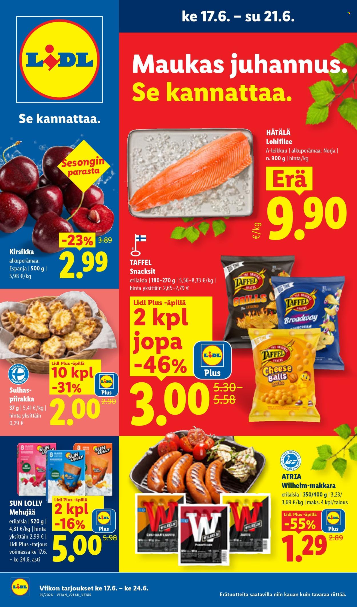 Lidl tarjouslehti  - 17.06.2026 - 24.06.2026. Sivu 1