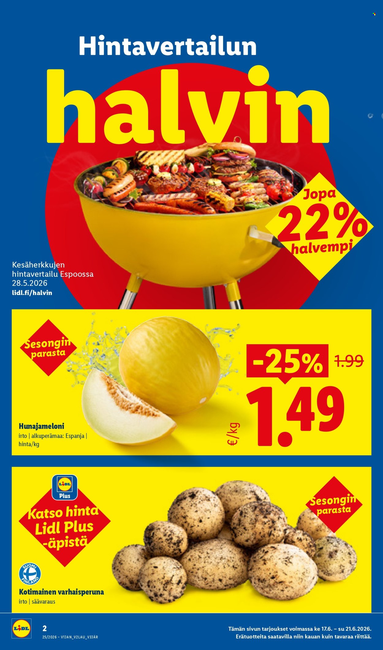 Lidl tarjouslehti  - 17.06.2026 - 24.06.2026. Sivu 2