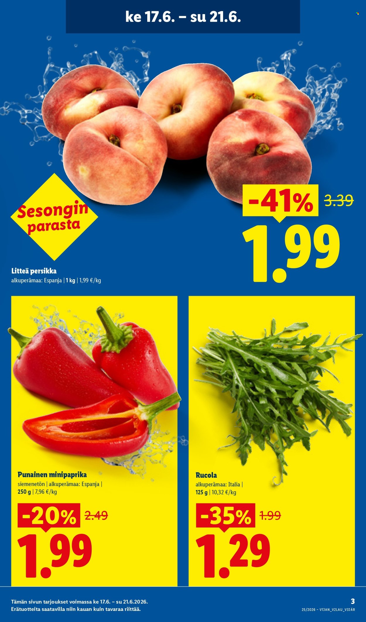 Lidl tarjouslehti  - 17.06.2026 - 24.06.2026. Sivu 3