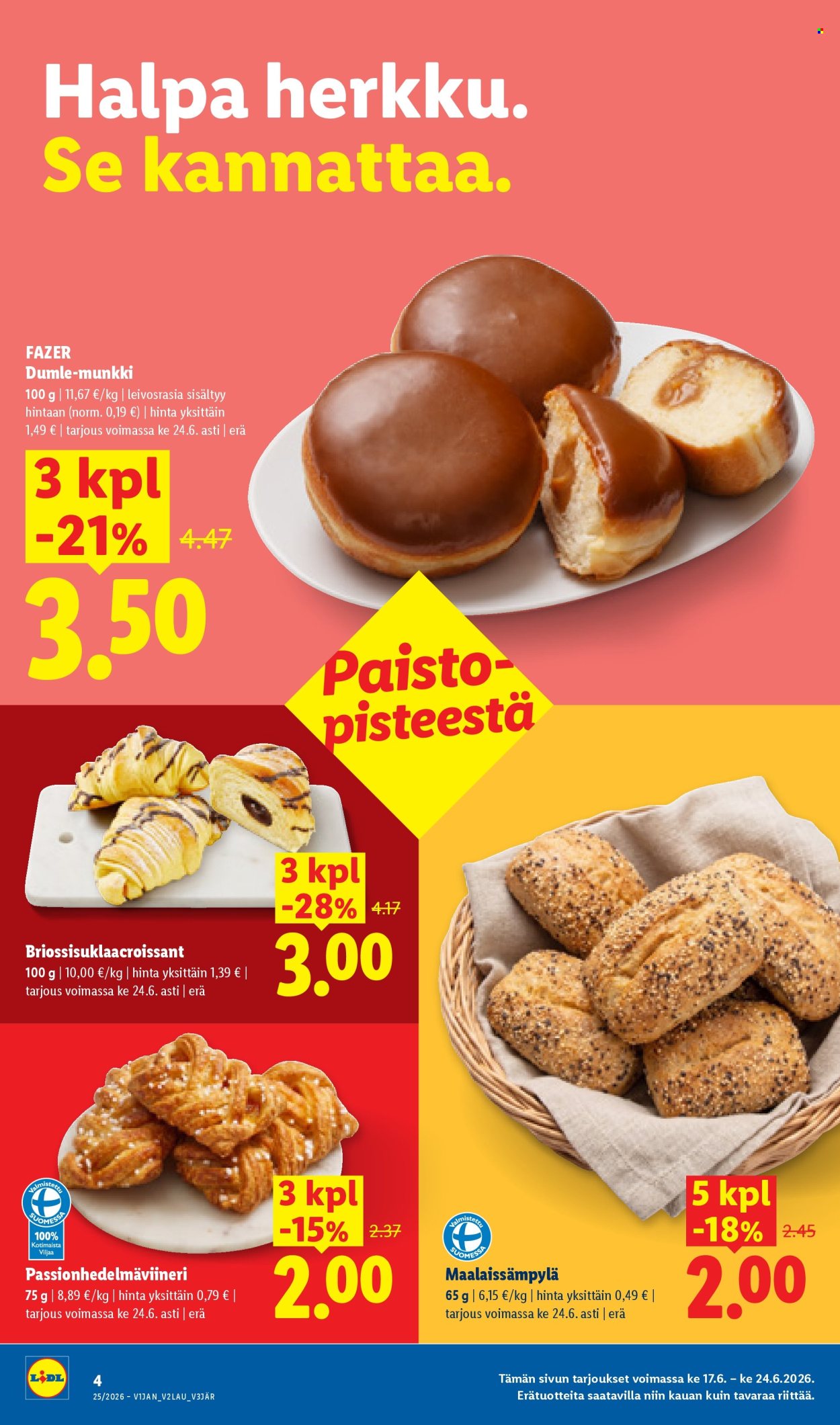 Lidl tarjouslehti  - 17.06.2026 - 24.06.2026. Sivu 4