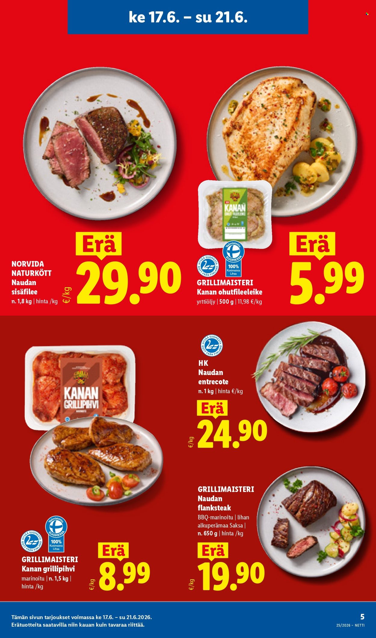 Lidl tarjouslehti  - 17.06.2026 - 24.06.2026. Sivu 5
