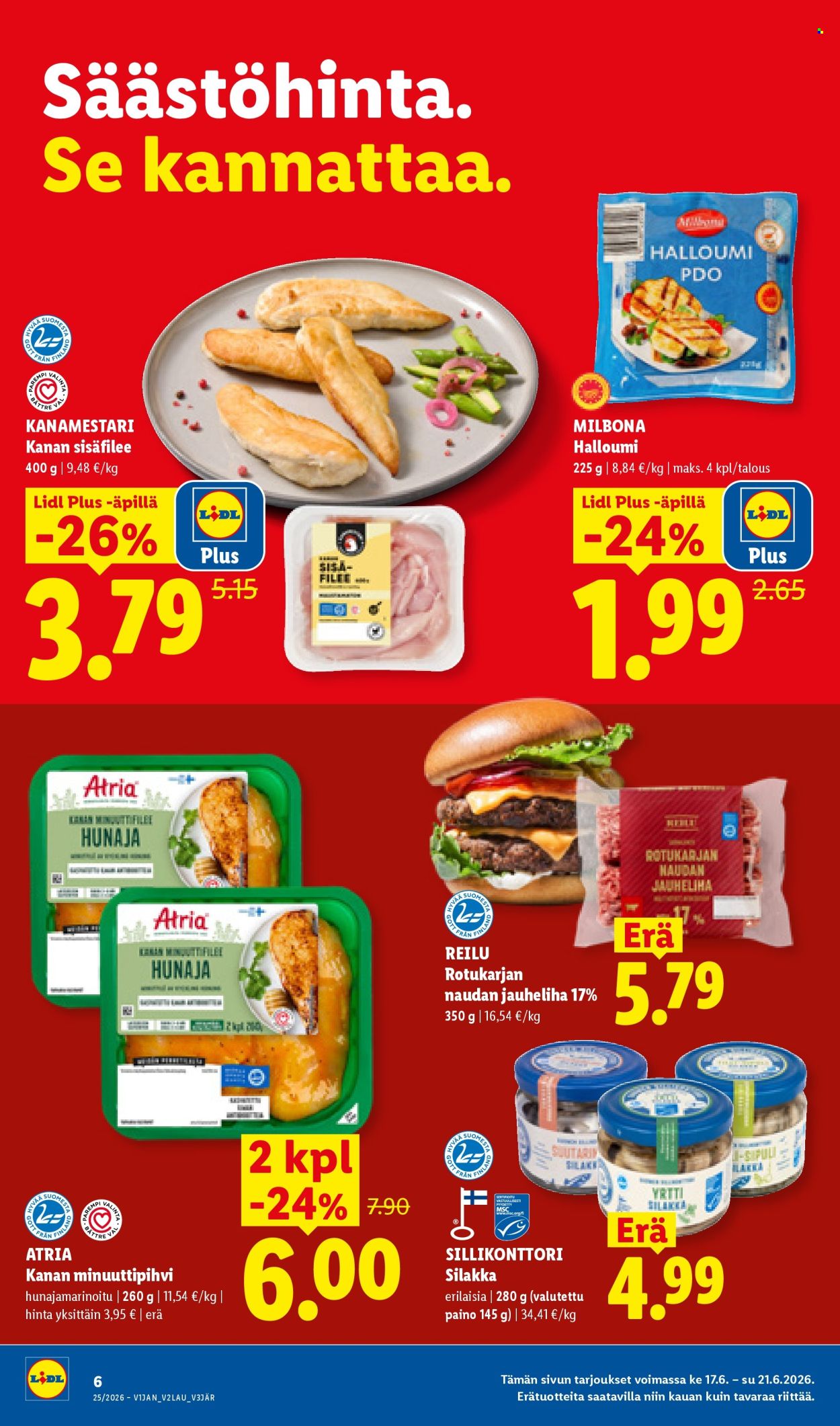 Lidl tarjouslehti  - 17.06.2026 - 24.06.2026. Sivu 6