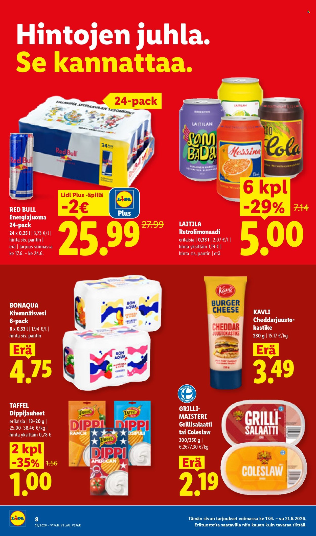 Lidl tarjouslehti  - 17.06.2026 - 24.06.2026. Sivu 8