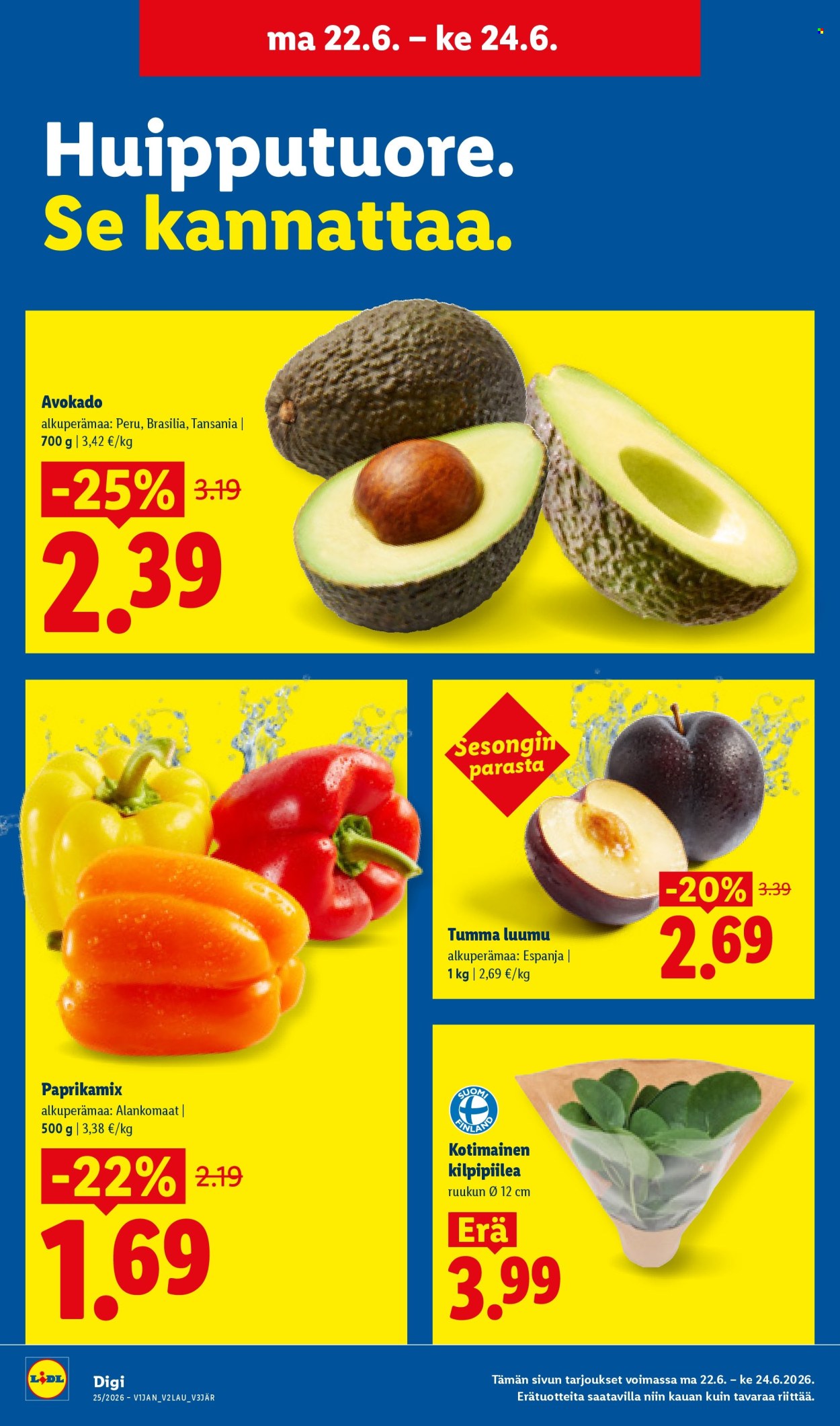 Lidl tarjouslehti  - 17.06.2026 - 24.06.2026. Sivu 16