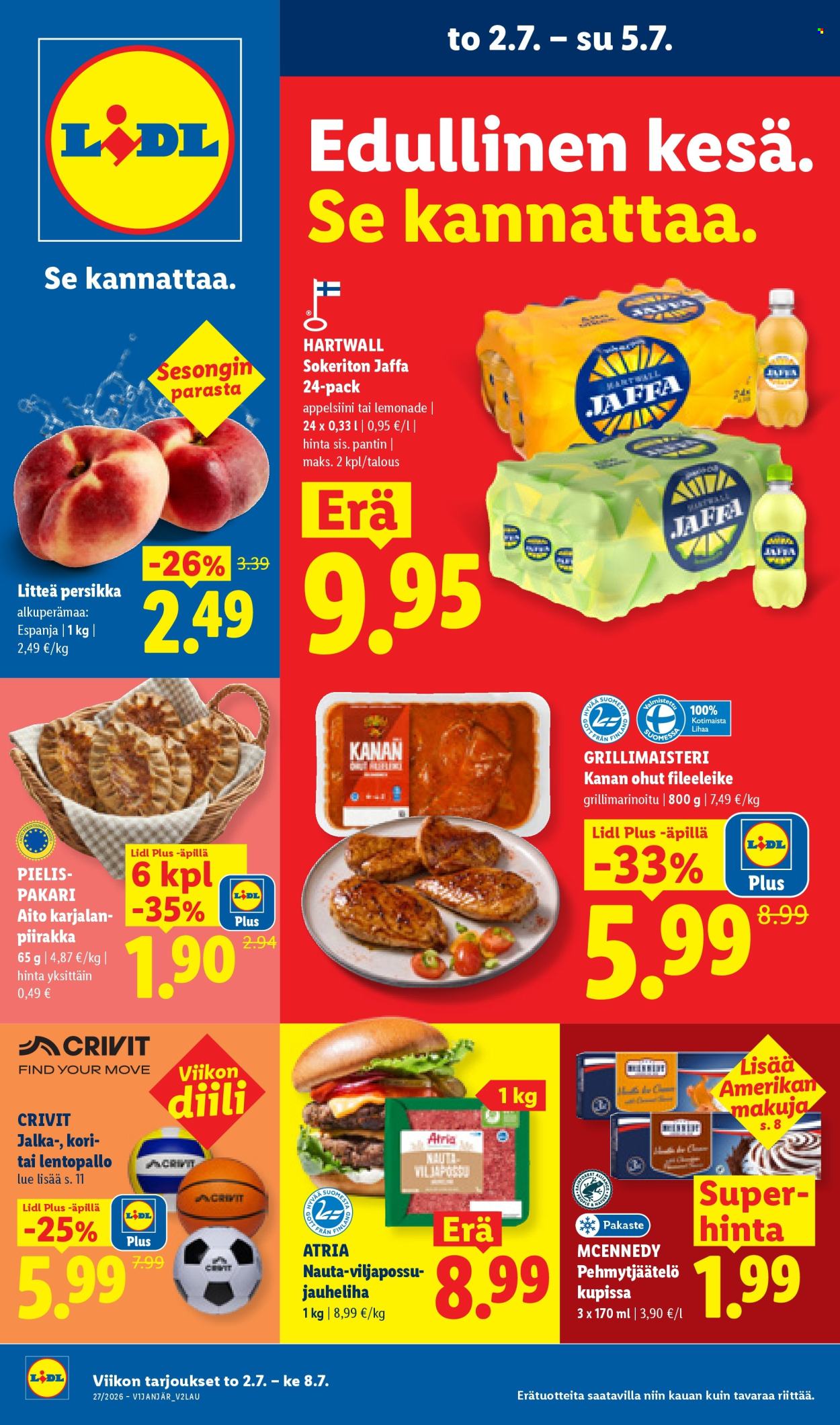 Lidl tarjouslehti  - 02.07.2026 - 08.07.2026. Sivu 1