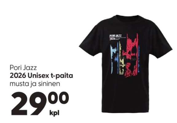 Pori Jazz 2026 Unisex t-paita
