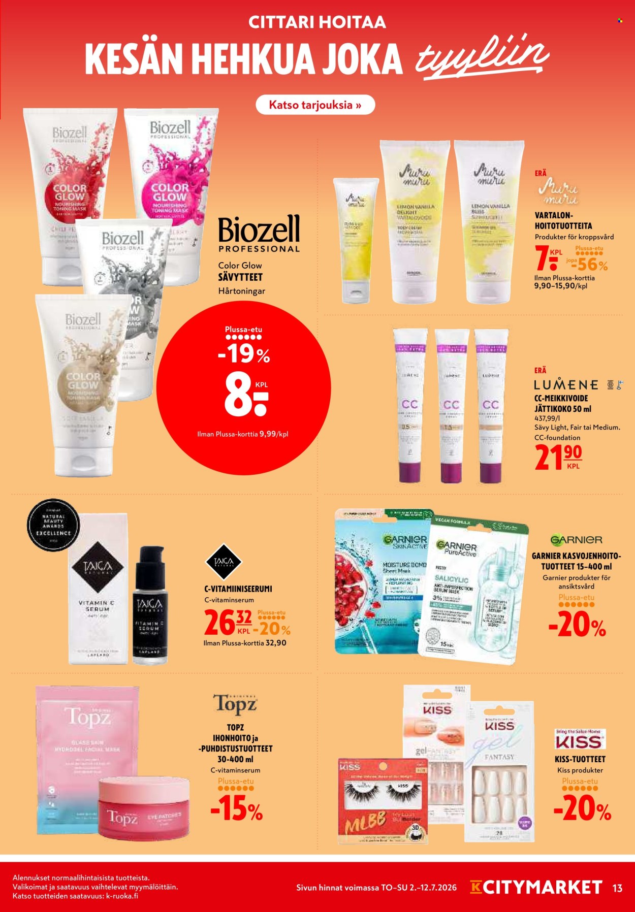 K-citymarket tarjouslehti  - 02.07.2026 - 05.07.2026. Sivu 13