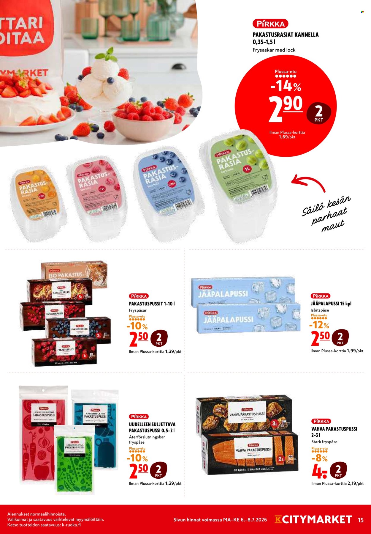 K-citymarket tarjouslehti  - 06.07.2026 - 12.07.2026. Sivu 15