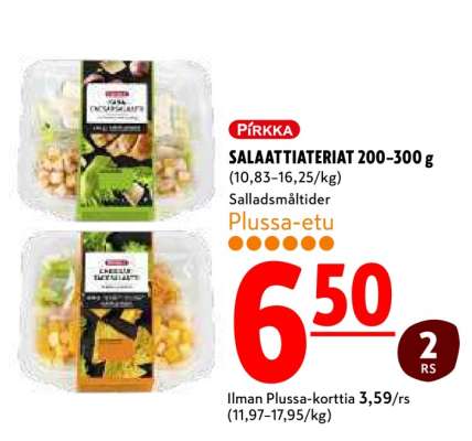 PIRKKA SALAATTIATERIAT 200–300 g