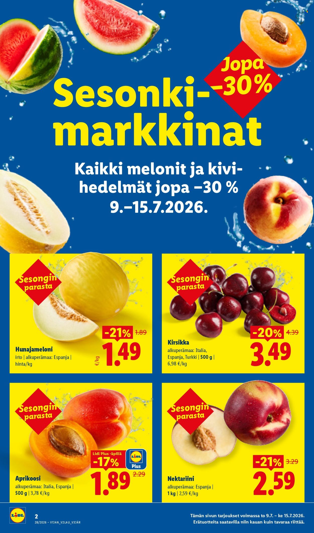 Lidl tarjouslehti  - 09.07.2026 - 15.07.2026. Sivu 2
