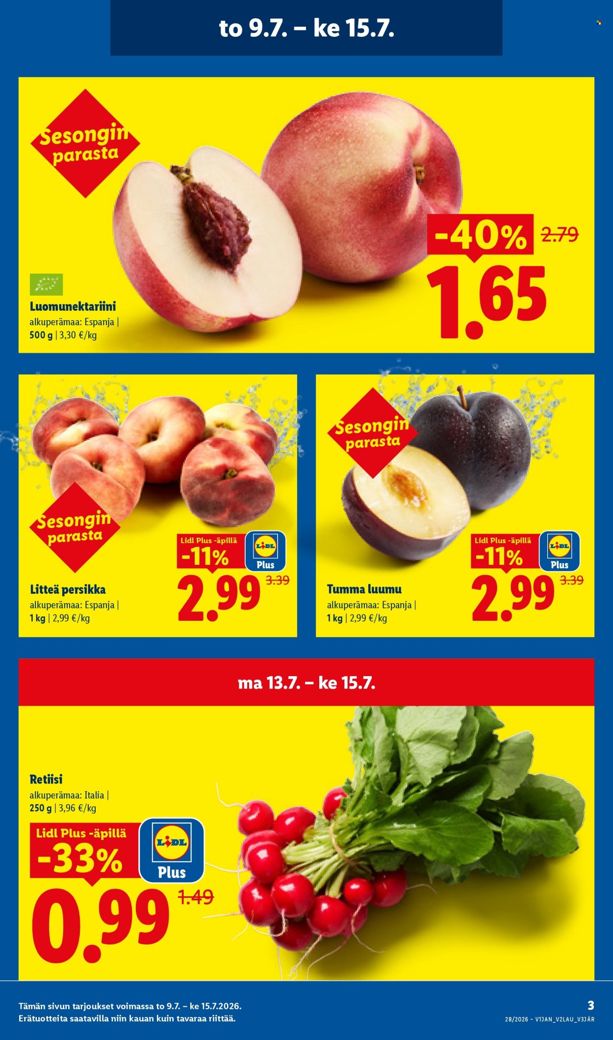 Lidl tarjouslehti  - 09.07.2026 - 15.07.2026. Sivu 3