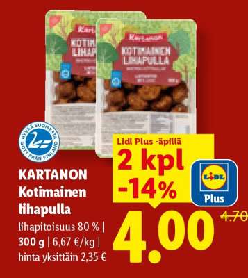 KARTANON Kotimainen lihapulla