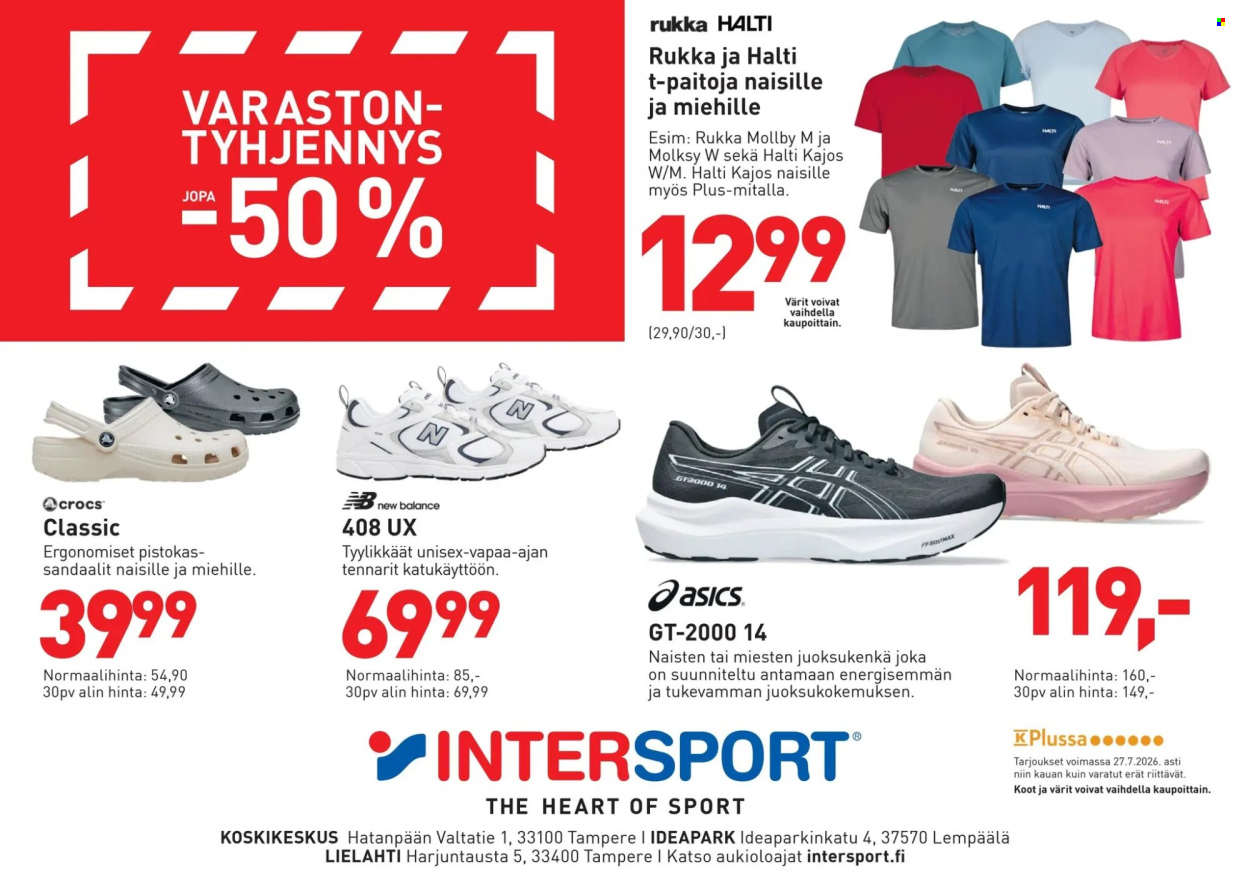 Intersport tarjouslehti  - 08.07.2026 - 27.07.2026. Sivu 1