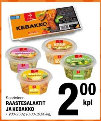 Saarioinen RAASTESALAATIT JA KEBAKKO