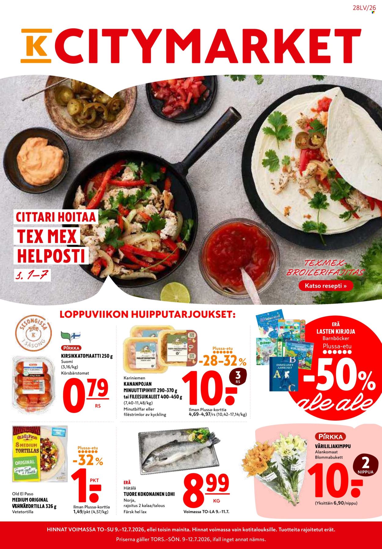 K-citymarket tarjouslehti  - 09.07.2026 - 12.07.2026. Sivu 1