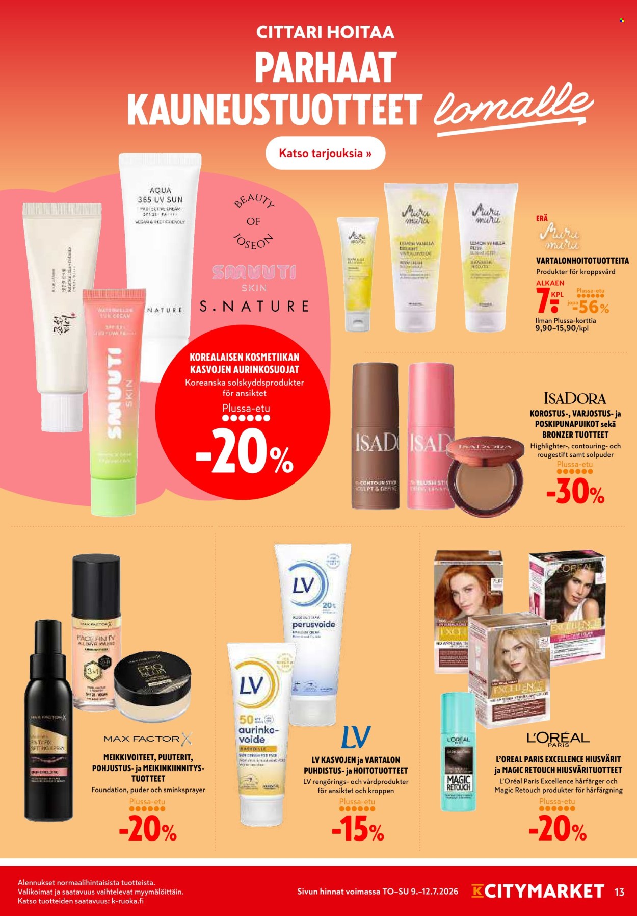 K-citymarket tarjouslehti  - 09.07.2026 - 12.07.2026. Sivu 13